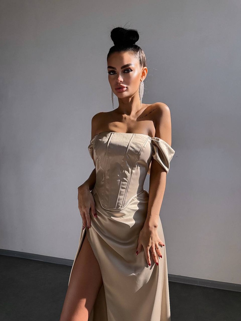 Комплект: корсет + спідниця максі з драпіруванням   Комплект: корсет + спідниця максі з драпіруванням   | PUSHKA SHOP