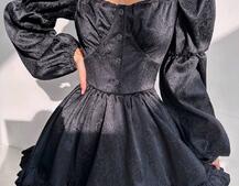 Корсетна сукня  з пишною подвійною спідницею та рюшами  Корсетна сукня  з пишною подвійною спідницею та рюшами  | PUSHKA SHOP