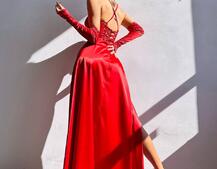 Комплект: корсет з рукавичками + спідниця максі з драпіруванням   Комплект: корсет з рукавичками + спідниця максі з драпіруванням   | PUSHKA SHOP