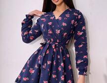 Сукня в квітковий принт з воланами Сукня в квітковий принт з воланами | PUSHKA SHOP