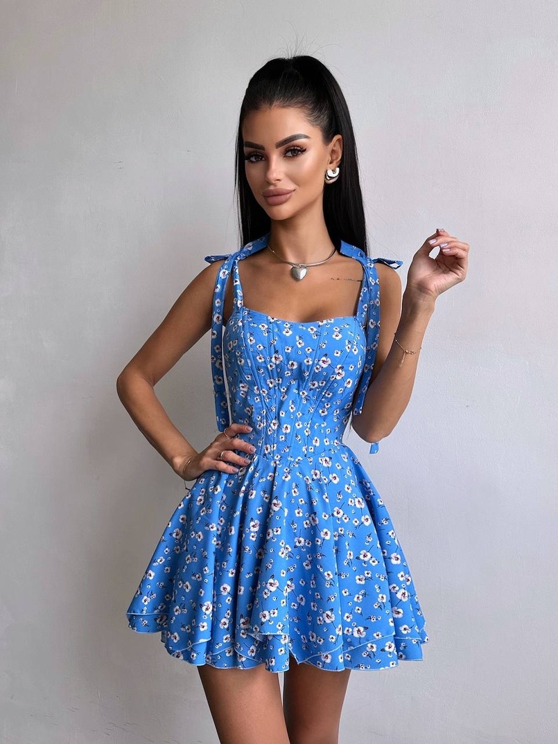 Корсетна сукня з подвійною спідницею  Корсетна сукня з подвійною спідницею  | PUSHKA SHOP