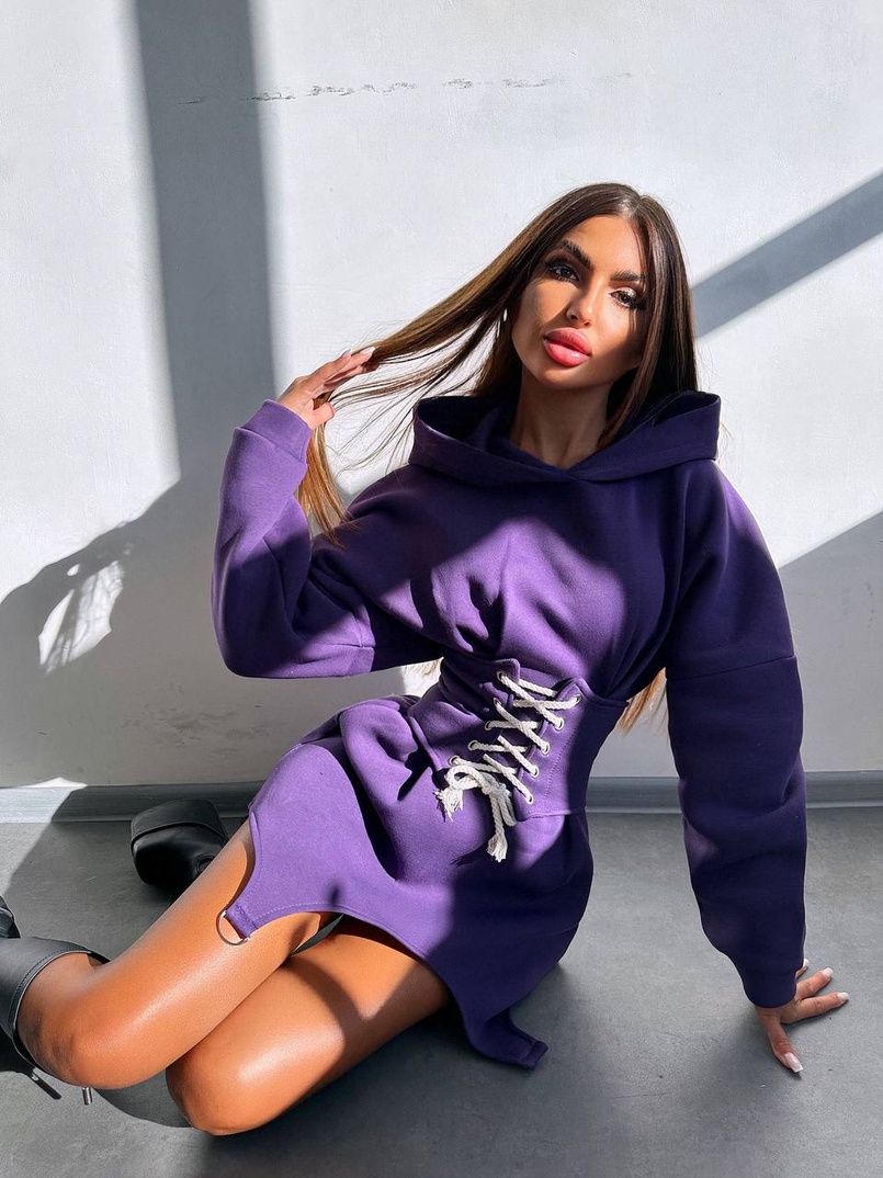 Тепле приталене худі з капюшоном на флісі + корсет на шнурівці Можна носити з корсетом та без Тепле приталене худі з капюшоном на флісі + корсет на шнурівці Можна носити з корсетом та без | PUSHKA SHOP