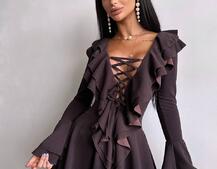 Сукня з з воланами на ґудзиках  Сукня з з воланами на ґудзиках  | PUSHKA SHOP