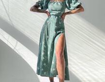 Платье миди со шнуровкой на спинке  | PUSHKA SHOP