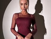 Сукня міні з сяючими стразами | PUSHKA SHOP