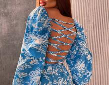 Улюблена сукня-міді зі шнурівкою на спинці та розрізом на ніжці Улюблена сукня-міді зі шнурівкою на спинці та розрізом на ніжці | PUSHKA SHOP