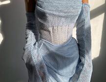 Комплект: корсет з рукавами + спідниця максі Комплект: корсет з рукавами + спідниця максі | PUSHKA SHOP