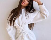 Тепле затишне худі over-size на флісі + корсет на шнурівці Можна носити з корсетом та без | PUSHKA SHOP