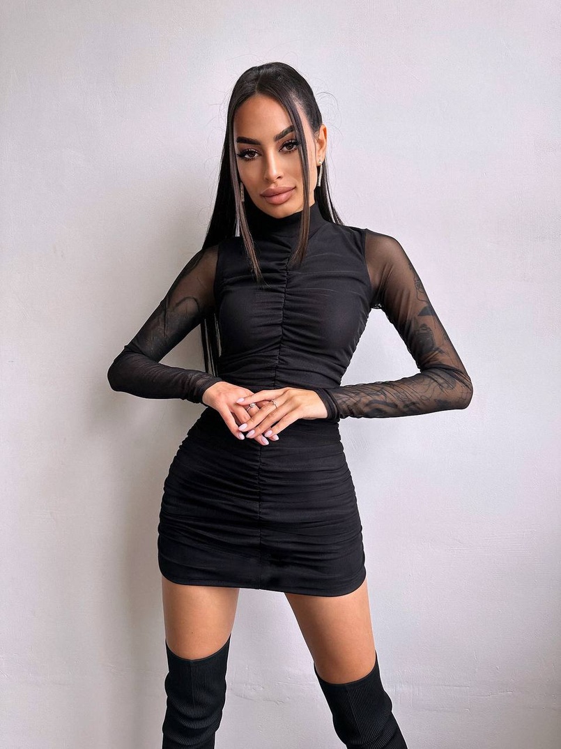 Сукня міні з драпіруванням  Сукня міні з драпіруванням  | PUSHKA SHOP