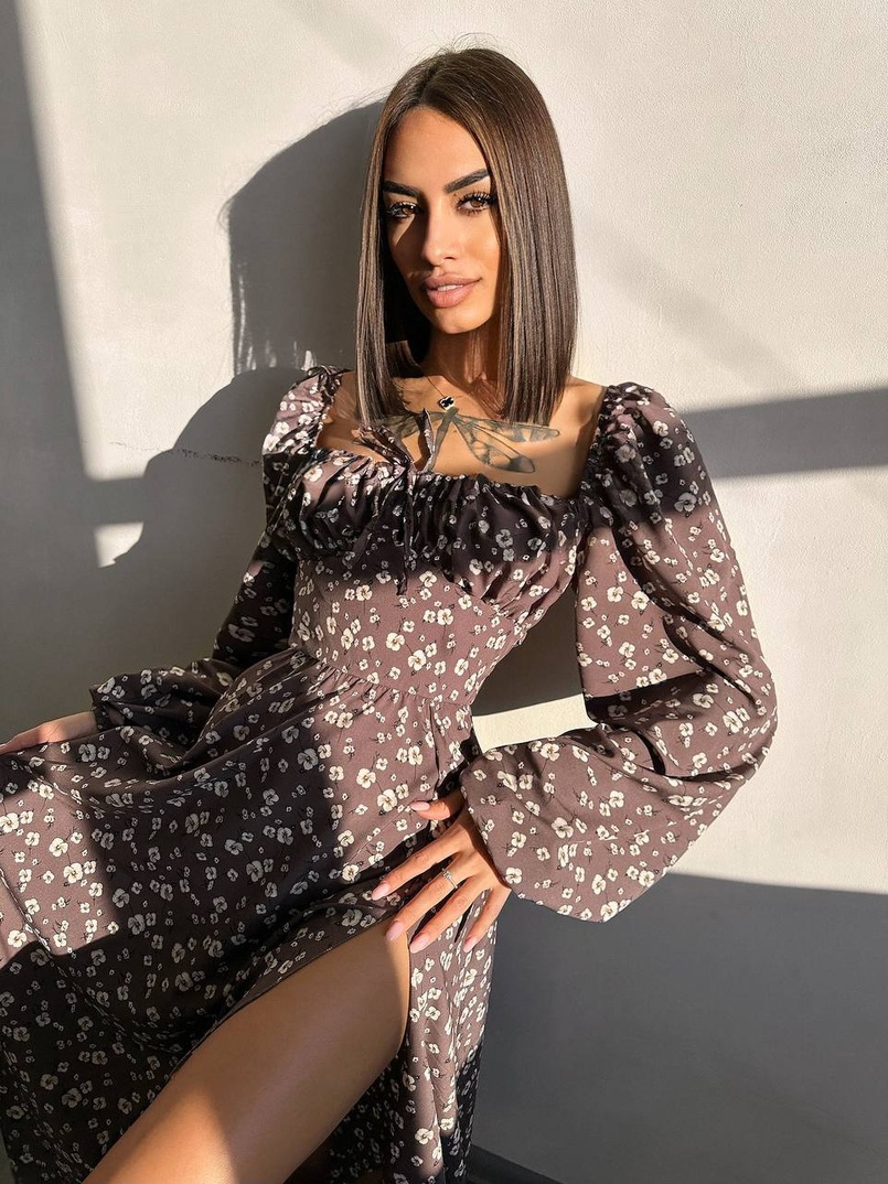 Улюблена сукня-міді зі шнурівкою на талії  Улюблена сукня-міді зі шнурівкою на талії  | PUSHKA SHOP