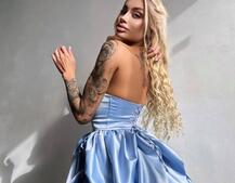 Комплект: корсет з  + спідниця декорована трояндами  Комплект: корсет з  + спідниця декорована трояндами  | PUSHKA SHOP