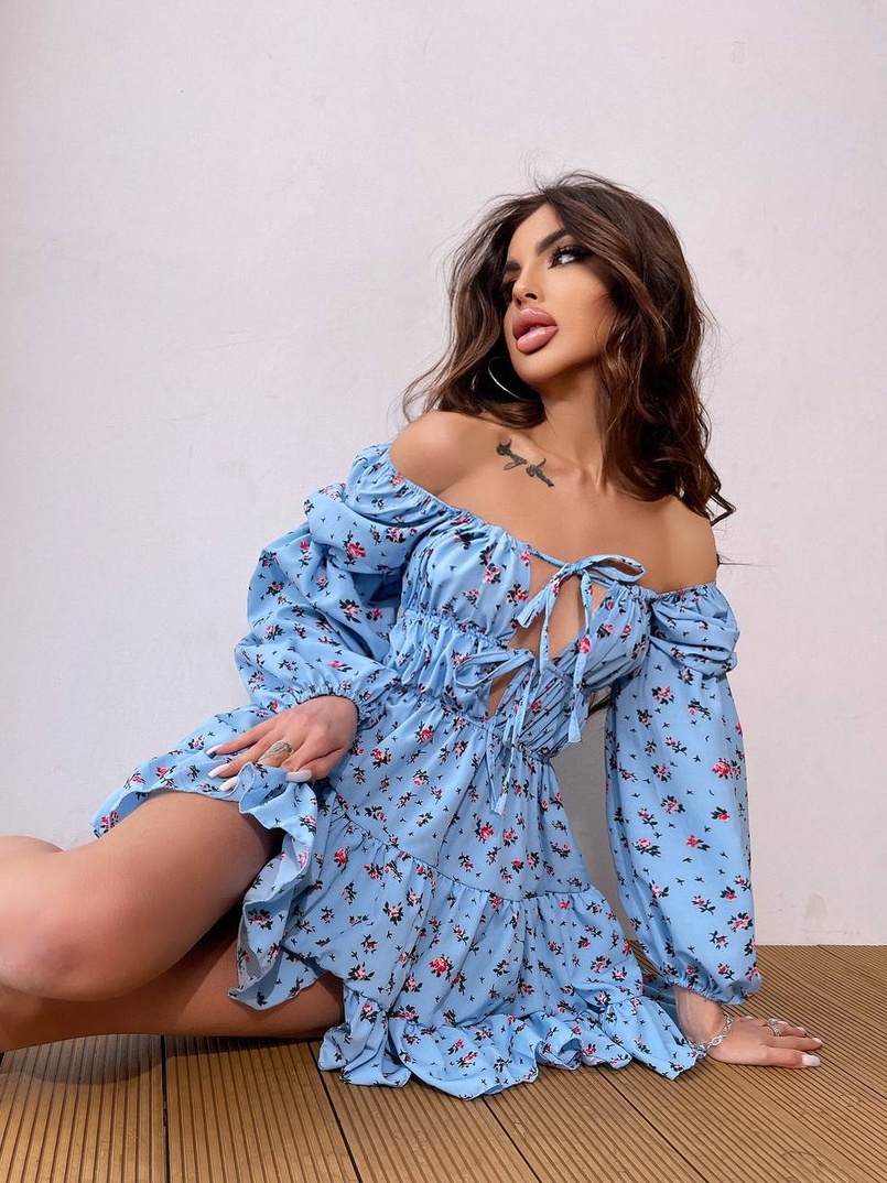 Сукня міні з квітковим принтом  Сукня міні з квітковим принтом  | PUSHKA SHOP