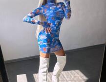 Міні сукня з принтом  | PUSHKA SHOP