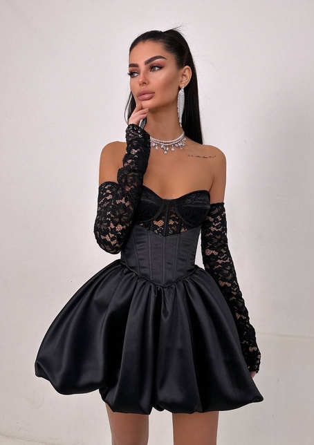 Комплект: мереживний корсет бюстьє + корсетна спідниця Комплект: мереживний корсет бюстьє + корсетна спідниця | PUSHKA SHOP