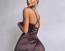 Комплект: корсет, декорований стразами + спідниця максі з драпіруванням  Комплект: корсет, декорований стразами + спідниця максі з драпіруванням  | PUSHKA SHOP