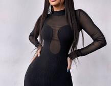 Трикотажна сукня з вставками сітки Трикотажна сукня з вставками сітки | PUSHKA SHOP