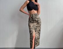 Комплект: коттонова спідниця  + топ з філіжанками  Комплект: коттонова спідниця  + топ з філіжанками  | PUSHKA SHOP