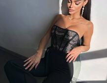 Комплект: піджак + комбінезон кльош  Комплект: піджак + комбінезон кльош  | PUSHKA SHOP