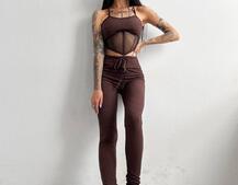 Трикотажный комплект: корсетный топ на косточках + леггинсы Трикотажный комплект: корсетный топ на косточках + леггинсы | PUSHKA SHOP