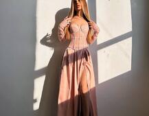 Комплект : мереживий корсет   + спідниця максі | PUSHKA SHOP