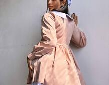 Котонова сукня з комірцем + бант  Котонова сукня з комірцем + бант  | PUSHKA SHOP