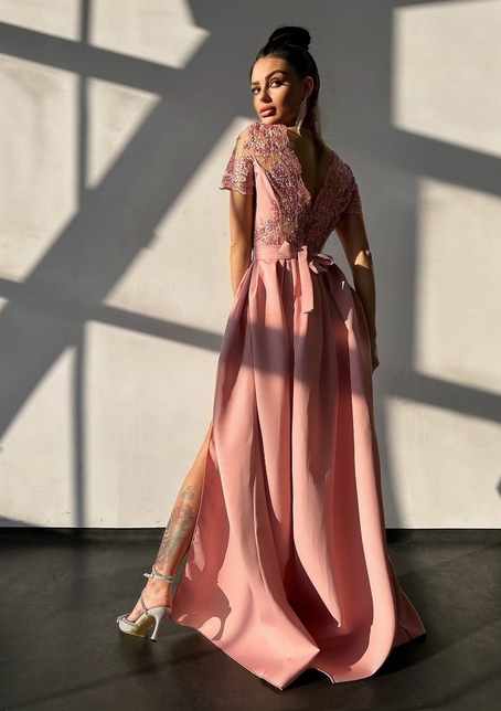 Сукня максі з мереживом  | PUSHKA SHOP