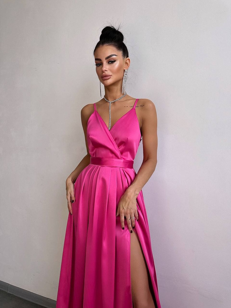 Атласна сукня максі  Атласна сукня максі  | PUSHKA SHOP