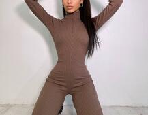 Трикотажный облегающий комбинезон  Трикотажный облегающий комбинезон  | PUSHKA SHOP