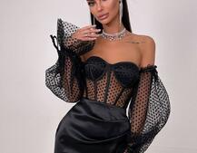 Улюблений комплект в новому виконанні: корсет бюстьє з об’ємними рукавами + спідниця міні Улюблений комплект в новому виконанні: корсет бюстьє з об’ємними рукавами + спідниця міні | PUSHKA SHOP