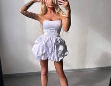 Комплект: корсет з  + спідниця декорована трояндами  Комплект: корсет з  + спідниця декорована трояндами  | PUSHKA SHOP