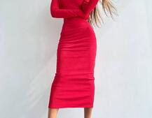 Облягаюча сукня міді з чашками з ефектом push up Облягаюча сукня міді з чашками з ефектом push up | PUSHKA SHOP