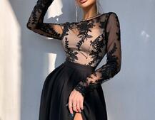 Сукня максі з мереживом  | PUSHKA SHOP