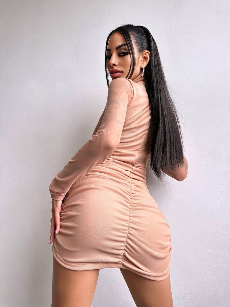 Сукня міні з драпіруванням  | PUSHKA SHOP
