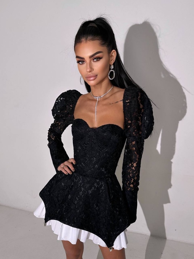 Мереживна сукня з чашечками  Мереживна сукня з чашечками  | PUSHKA SHOP