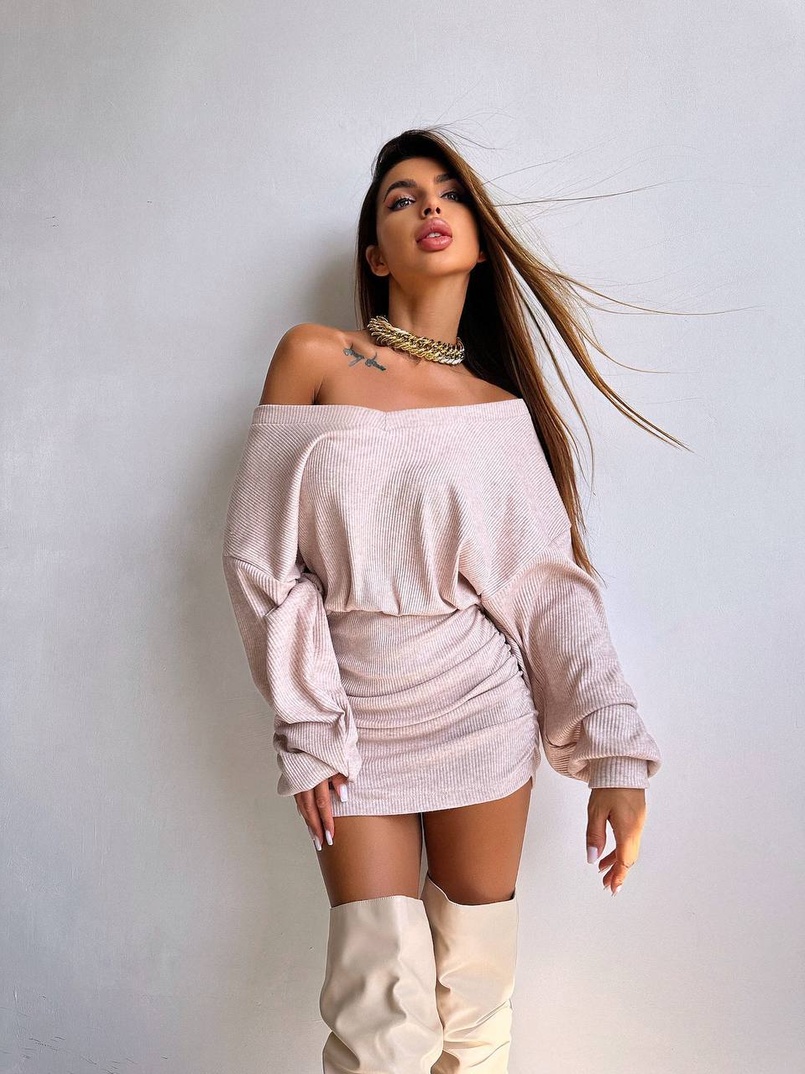 Трикотажна сукня міні  | PUSHKA SHOP