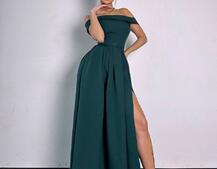 Сукня максі з відкритими плечима  | PUSHKA SHOP