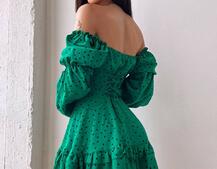 Сукня в горошок на ґудзиках з воланами  Сукня в горошок на ґудзиках з воланами  | PUSHKA SHOP