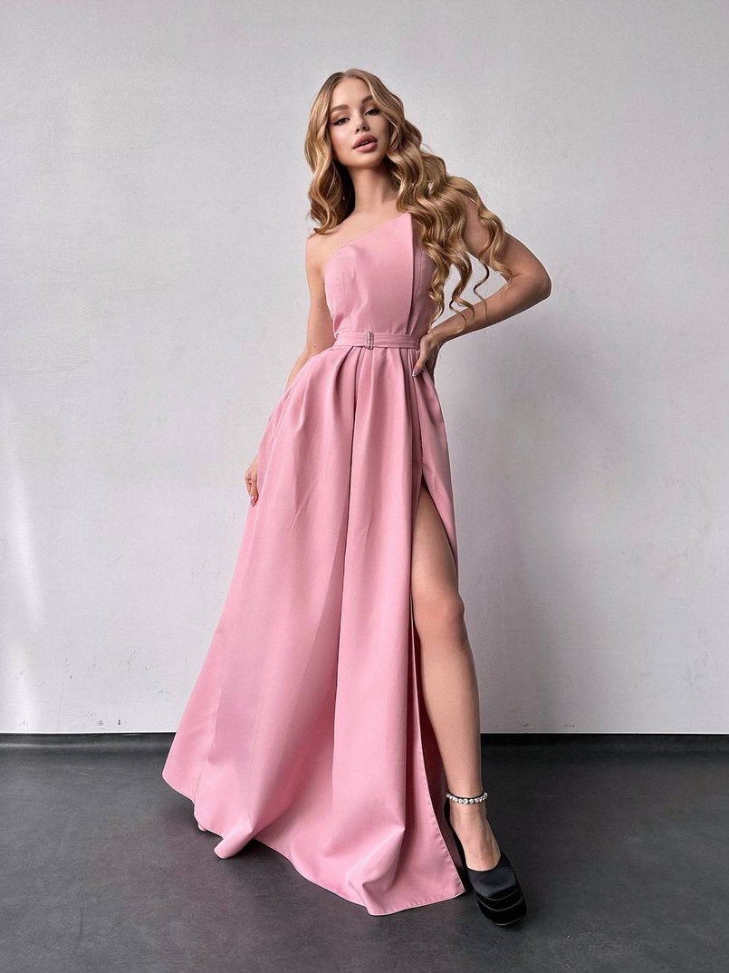 Сукня максі  з розрізом на спідниці  Сукня максі  з розрізом на спідниці  | PUSHKA SHOP