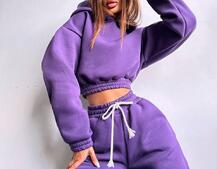 Базовий костюм на флісі з об'ємними капюшоном Базовий костюм на флісі з об'ємними капюшоном | PUSHKA SHOP