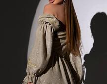 Блискуча сукня з чашечками та пишною спідницею Блискуча сукня з чашечками та пишною спідницею | PUSHKA SHOP