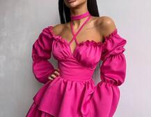 Сукня з чокером  | PUSHKA SHOP