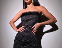 Сукня міні із сітки зі страз Сукня міні із сітки зі страз | PUSHKA SHOP