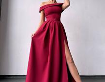 Сукня максі з відкритими плечима  Сукня максі з відкритими плечима  | PUSHKA SHOP