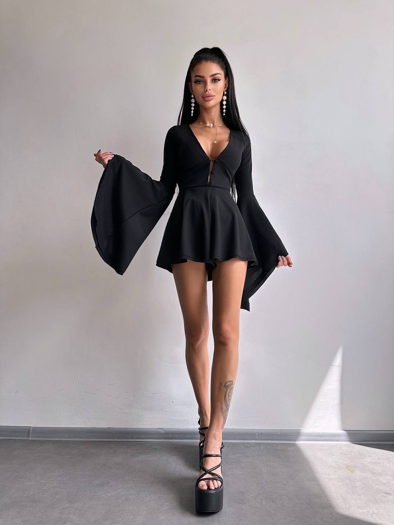 Ромпер з розкльошеними рукавами  Ромпер з розкльошеними рукавами  | PUSHKA SHOP