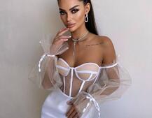 Атласний  комплект: корсет + спідниця  Атласний  комплект: корсет + спідниця  | PUSHKA SHOP