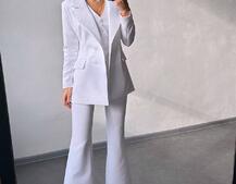 Костюм: піджак на підкладці, штани кльош+ жилет  Костюм: піджак на підкладці, штани кльош+ жилет  | PUSHKA SHOP