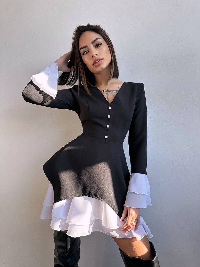 Сукня з воланами та ґудзиками  Сукня з воланами та ґудзиками  | PUSHKA SHOP