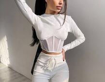 Трикотажний комплект: корсетний топ + легінси Трикотажний комплект: корсетний топ + легінси | PUSHKA SHOP