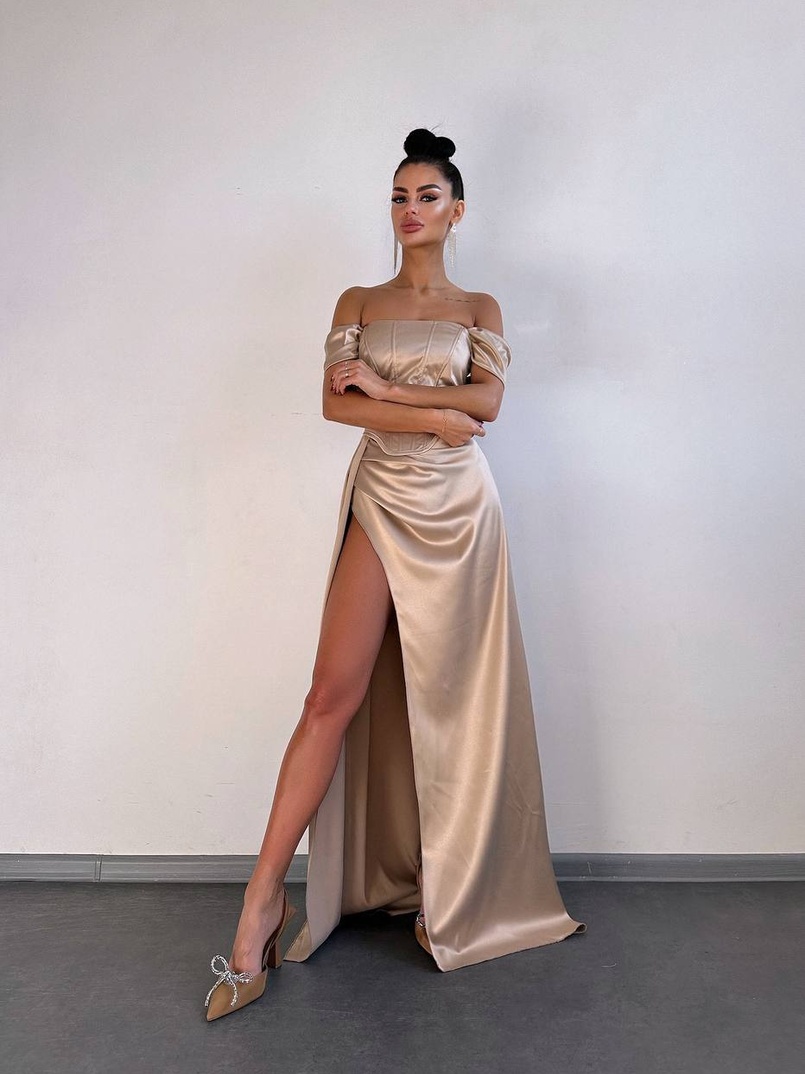 Комплект: корсет + спідниця максі з драпіруванням   Комплект: корсет + спідниця максі з драпіруванням   | PUSHKA SHOP