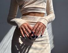 Оксамитовий комплект, декорований бахромою зі страз Оксамитовий комплект, декорований бахромою зі страз | PUSHKA SHOP